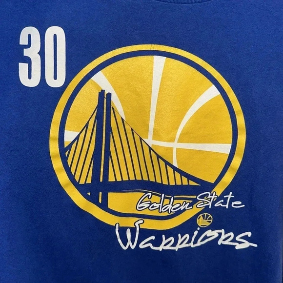STEPHEN CURRY NBA Basketball short sleeve t-shirt blue Golden State Warriors LG - Picture 4 of 13